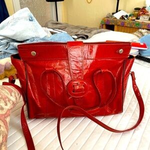 Shoulder Bag with No Tags just a Bag I got at an estate sale in Red/orange color